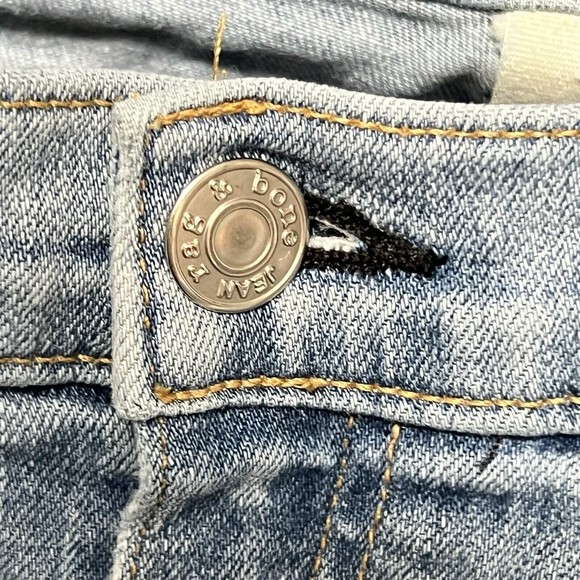 Rag & Bone Skinny Jeans Womens 29 Blue Ripped Distressed Denim Light Wash - Picture 16 of 16